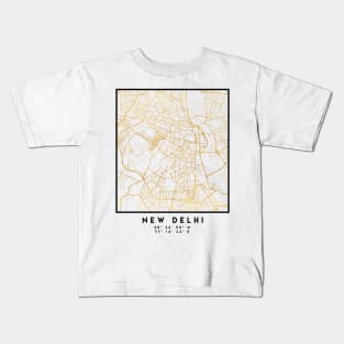 NEW DELHI INDIA CITY STREET MAP ART Kids T-Shirt